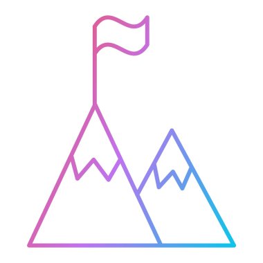 Arkaplanda izole edilmiş dağ simgesi. vektör illüstrasyonu