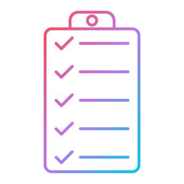 Kontrol listesi simgesi vektör illüstrasyonu