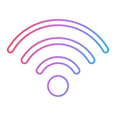 Wi-Fi sinyal ikonu vektörü, ağ ve mobil uygulama tasarımınız için beyaz arkaplanda izole edilmiş, kablosuz logo konsepti