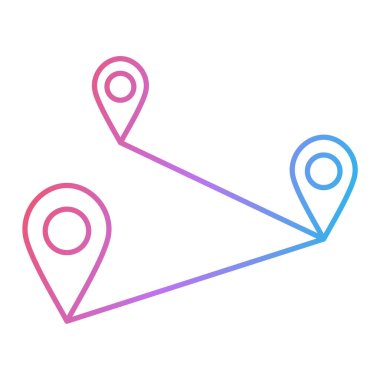 Harita işaretleyici simgesi. konum belirleyici sembol. düz tasarım biçimi.