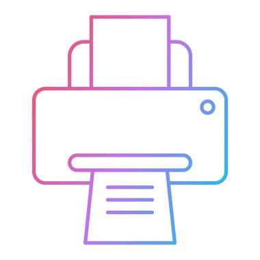 Yazıcı simgesi vektör illüstrasyonu