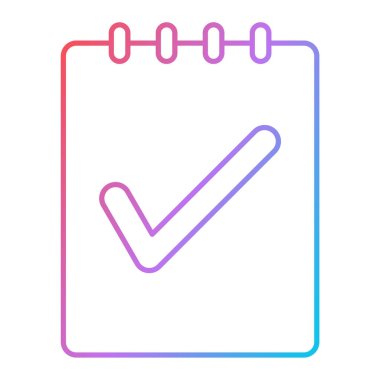 Kontrol listesi vektör simgesi modern basit illüstrasyon