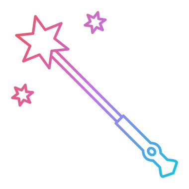 Sihirli çubuk simgesi vektör çizimi