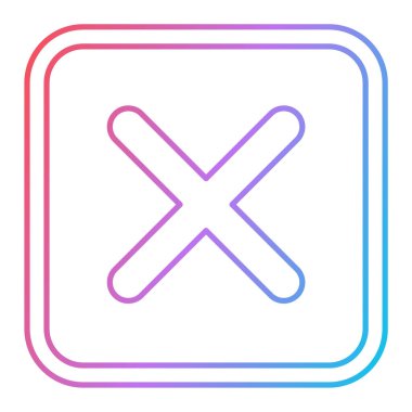 Simgeyi iptal et. vektör illüstrasyonu