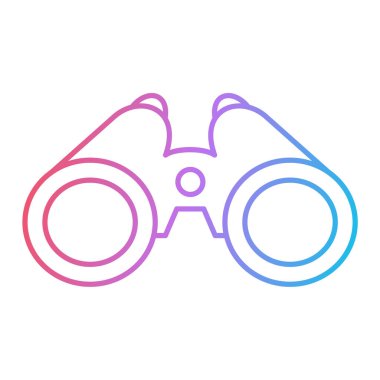 dürbün simgesi. Düz dizayn. vektör illüstrasyonu.