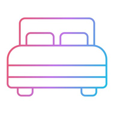 yatak simgesi vektörü ağ ve mobil uygulama tasarımınız için beyaz arkaplanda izole edildi, uyku işareti