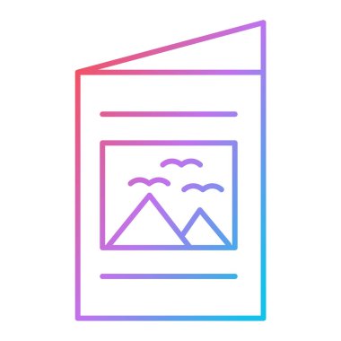 Bir manzara resminin vektör illüstrasyonu