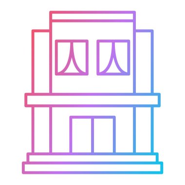 depolama binası ikon vektör illüstrasyonu