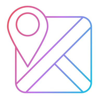 Harita işaretleyici simgesi. Web için konum pin vektör simgelerinin özet çizimi