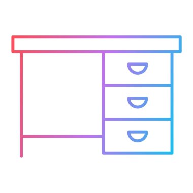 Modern mobilya simgesinin vektör illüstrasyonu