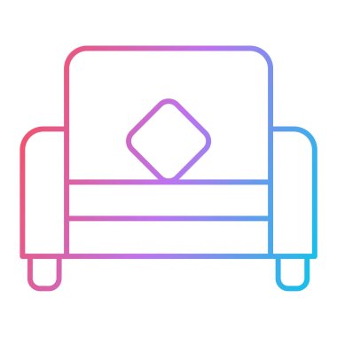 kanepe ikonu vektör illüstrasyonu