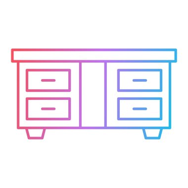 Kabine ikonu vektör illüstrasyonu