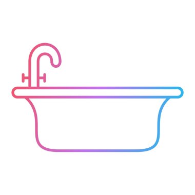 Küvet ikonu vektör illüstrasyonu