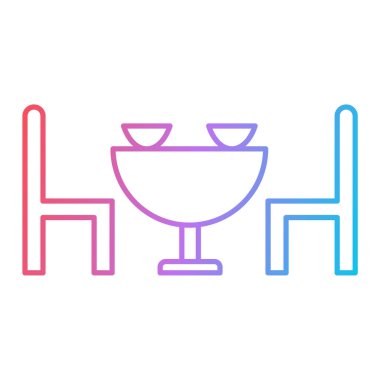 Tablo vektör işareti, beyaz üzerine izole edilmiş doğrusal resim. Sembol, logo illüstrasyonu