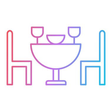 Masa ve iç mekan teması. vektör illüstrasyonu