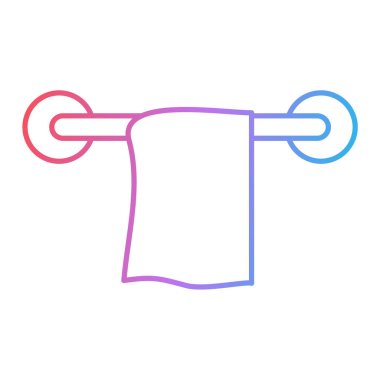 havlu simgesi, vektör illüstrasyonu