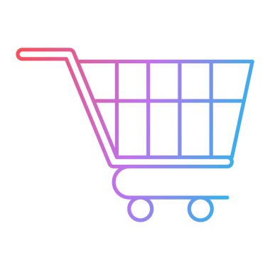 Alışveriş arabası ikonu. vektör illüstrasyonu