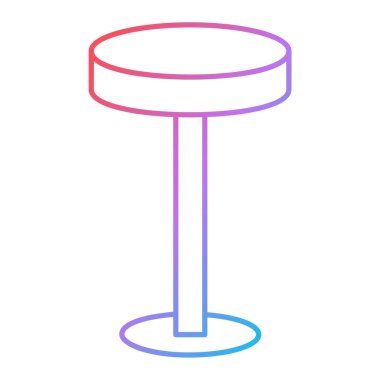 mor masa lambası ikonu. Ağ için ahşap sandalye vektör sembolünün özet çizimi