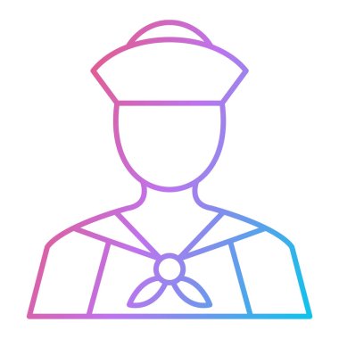 Moda tarzında izole edilmiş polis memuru simgesi