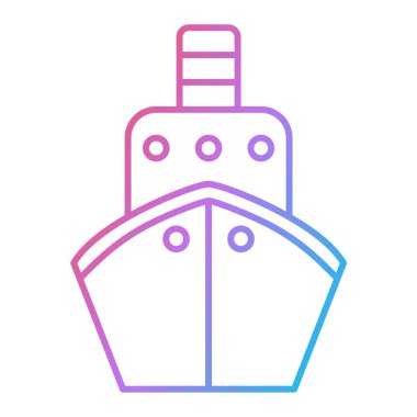 Gemi simgesi vektör illüstrasyonu