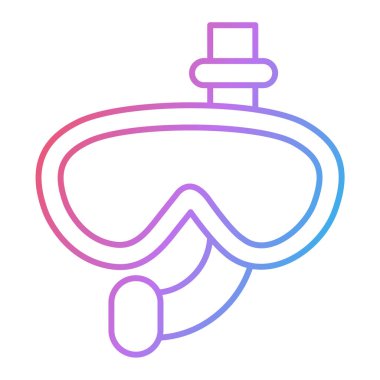 dalış maskesi ikonu vektör illüstrasyon tasarımı