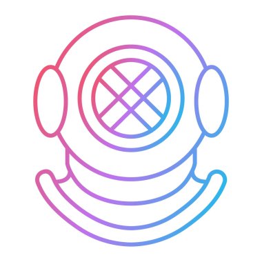 Beyaz arkaplanda izole edilmiş ana hatlı astronot simgesi. Metin için boşluk