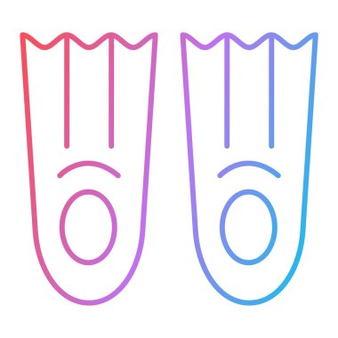 Parmak arası terlik ikon vektörü. İnce çizgi işareti. izole edilmiş sınır sembolü çizimi