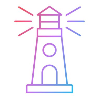 deniz feneri ikonu vektör illüstrasyonu