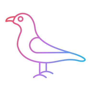 Şirin kuş simgesinin vektör çizimi
