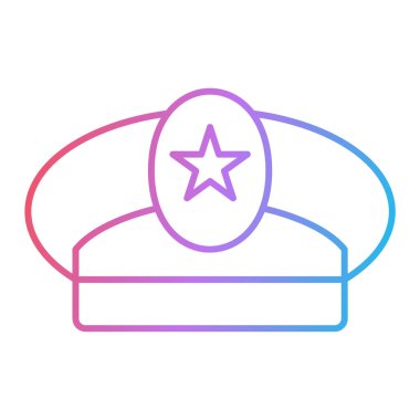 hat simgesi, vektör illüstrasyonu beyaz arkaplanda izole edildi