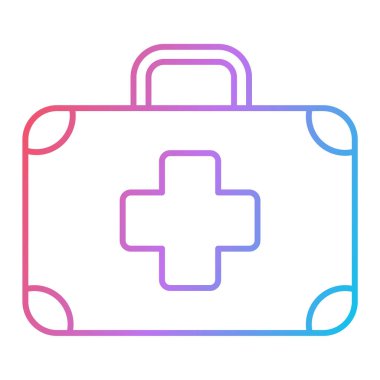 tıbbi çanta ikon vektör illüstrasyonu