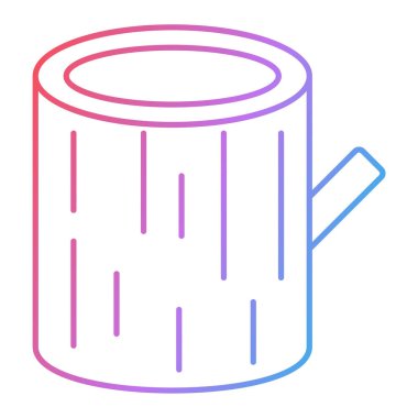 Kahve kupası ikonu. Web tasarımı için su ısıtıcı vektör simgelerinin özet çizimi