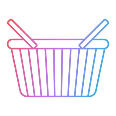 Alışveriş sepeti ikonu. Web için süpermarket troleybüs vektör simgelerinin basit çizimi