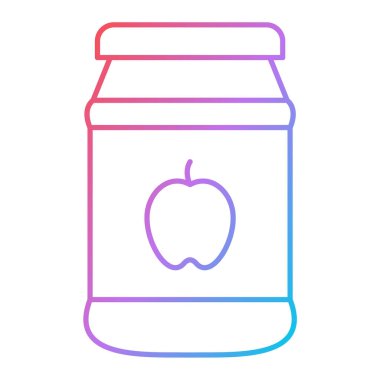 Gıda ve içecek vektör illüstrasyon tasarımlı kavanoz