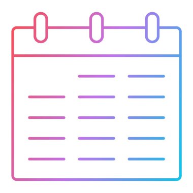 Takvim simgesi vektör illüstrasyonu