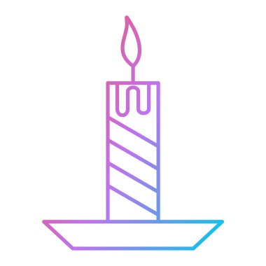 Mum simgesi. Web için mum vektör simgelerinin özet çizimi