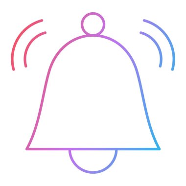 Bir çan simgesinin vektör illüstrasyonu