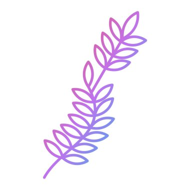 Buğday kulak ikonu. Bitki vektörü sembolünün özet çizimi.