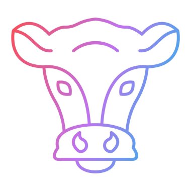 inek başlığı ikon vektör çizimi tasarımı