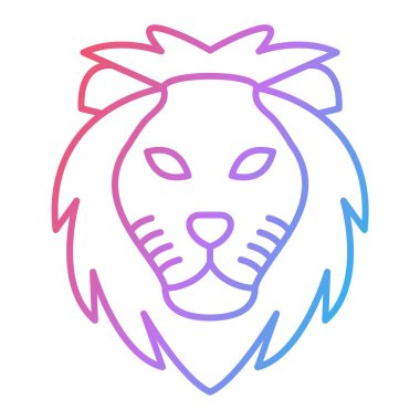 Aslan başı logo vektör illüstrasyon tasarımı