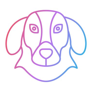 Köpek. Web simgesi basit illüstrasyon