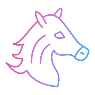 Tatlı bir tek boynuzlu atın vektör çizimi