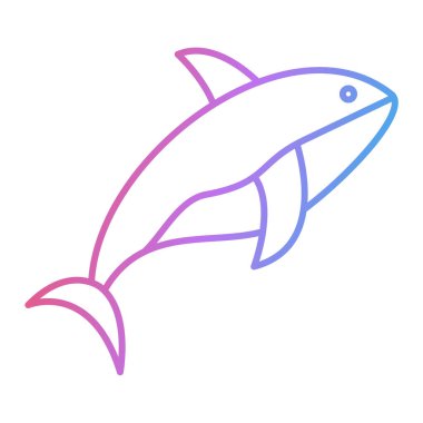 balık simgesi vektör illüstrasyonu