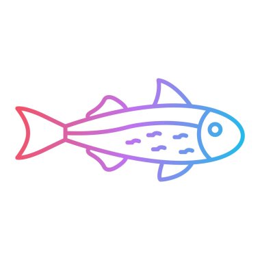 balık simgesi vektör illüstrasyonu