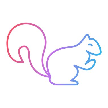 şirin hayvan simgesinin vektör çizimi