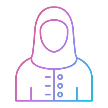 tesettür simgesi vektör çizimi