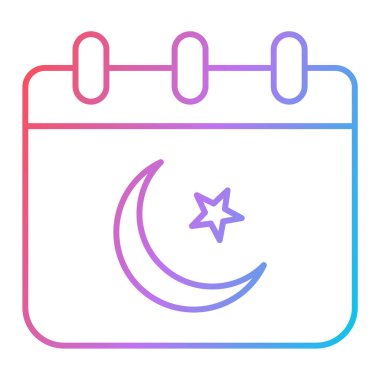 Ay ikonu vektör illüstrasyonu