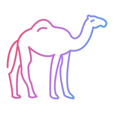 Moda tarzı izole edilmiş arkaplanda deve simgesi