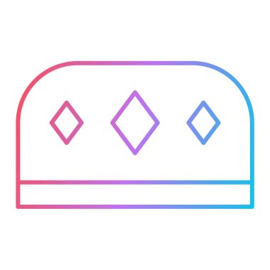 Kumarhane çipi ikon vektörü. İnce çizgi işareti. izole edilmiş sınır sembolü çizimi