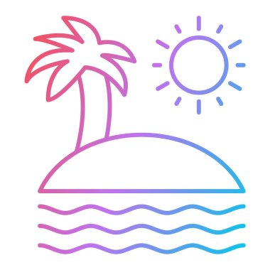 Plaj simge vektör çizim